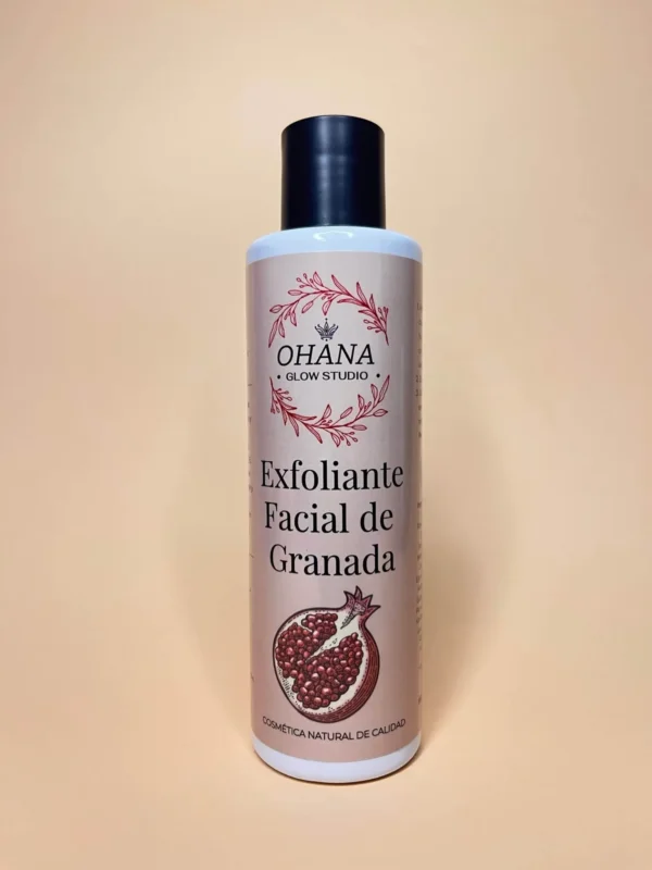 Exfoliante facial natural de granada OHANA para piel mixta o grasa